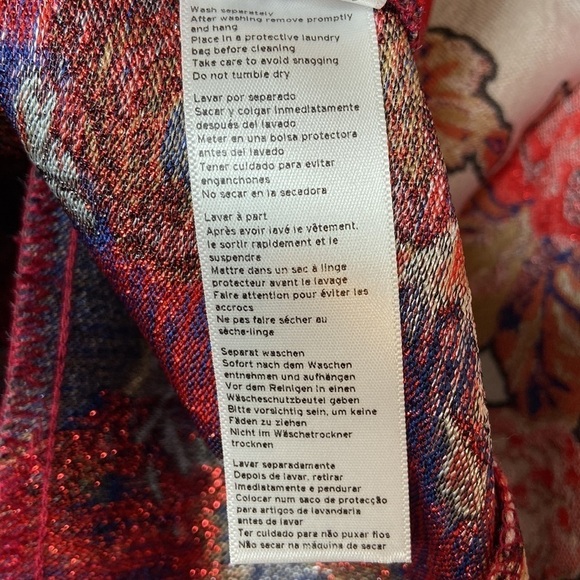 Topshop Women’s Metallic Floral Print Sleeveless Mini Dress Size 4 NWT - Picture 12 of 14